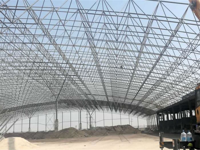 余姚钢厂料仓网架工程